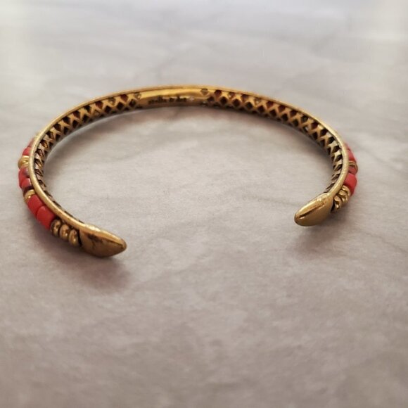 💖 Stella and Dot Beaded Beads Coral Exoctic Antiqed Bracelet 💖 - Picture 5 of 10